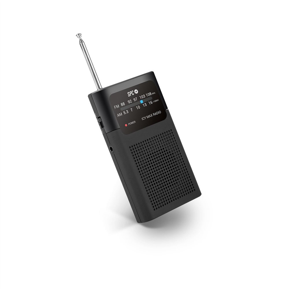 Spc radio icy max portátil analógica negro