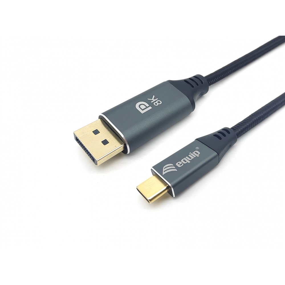 Equip 133422 adaptador de cable de ví­deo 2 m usb tipo c displayport gris