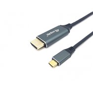 Equip 133415 adaptador de cable de ví­deo 1 m usb tipo c hdmi tipo a (estándar) negro, gris