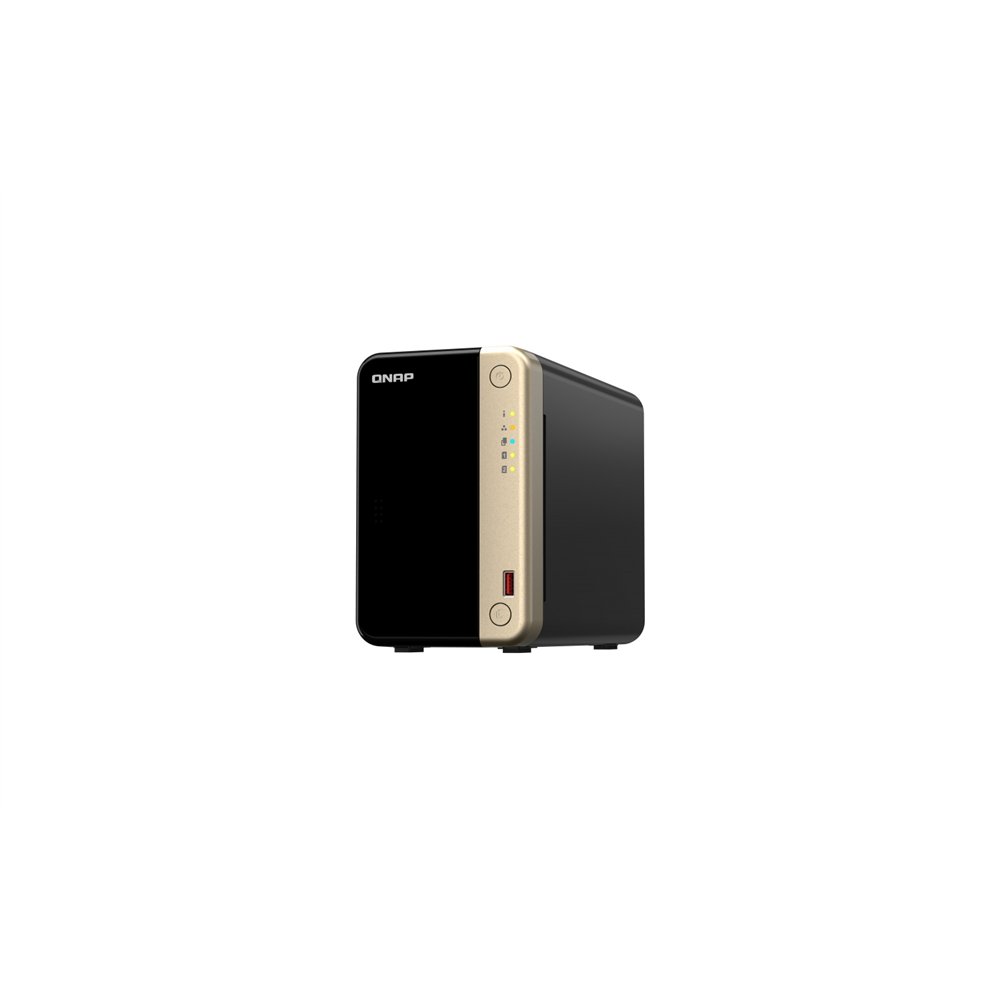 Qnap ts-264 nas torre ethernet negro, oro n5095