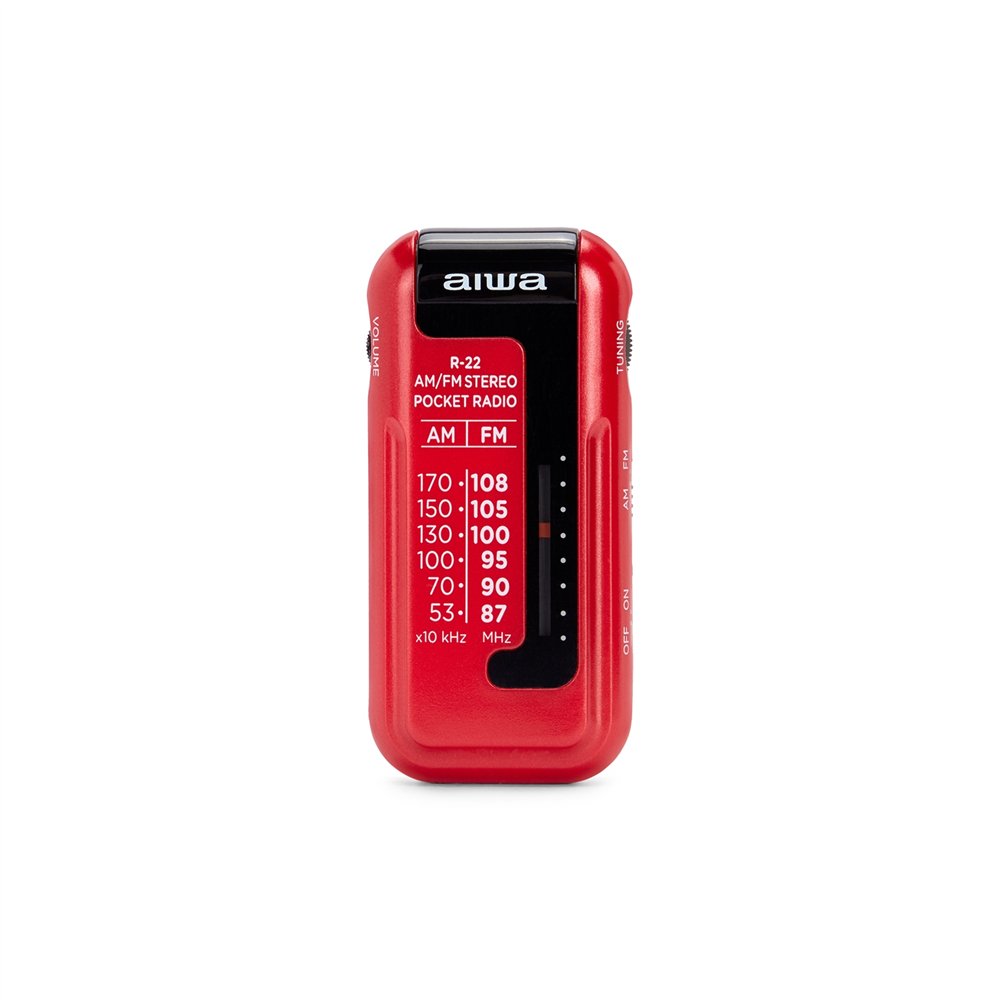 aiwa r-22rd radio personal analógica rojo