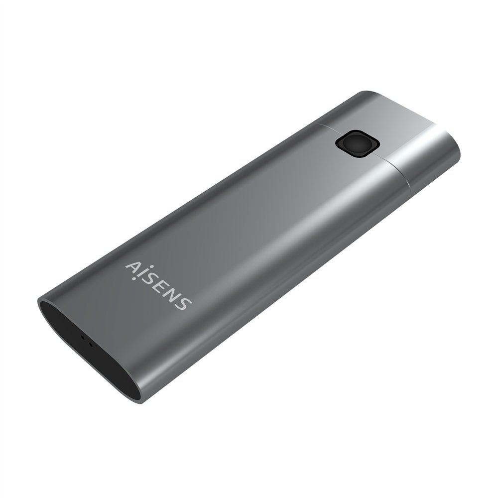 Aisens caja externa m.2 (ngff) asm2-021gr nvme a usb3.2 gen2, gris