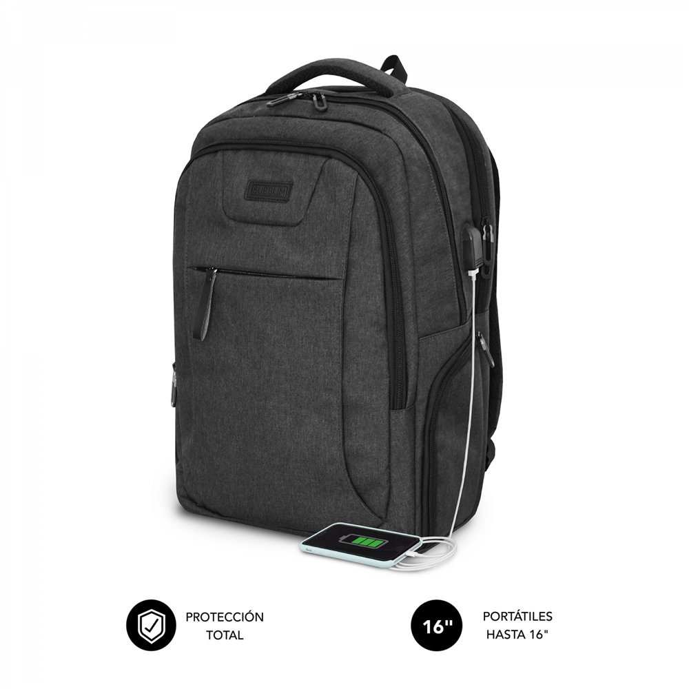 Subblim mochila ordenador professional air padding backpack 16"