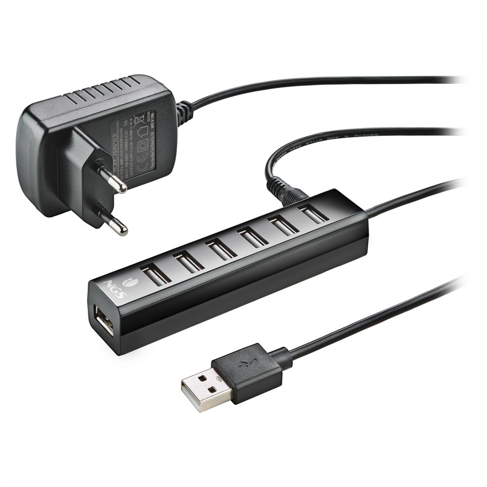 Ngs ihub7 tiny usb 2.0 480 mbit/s negro