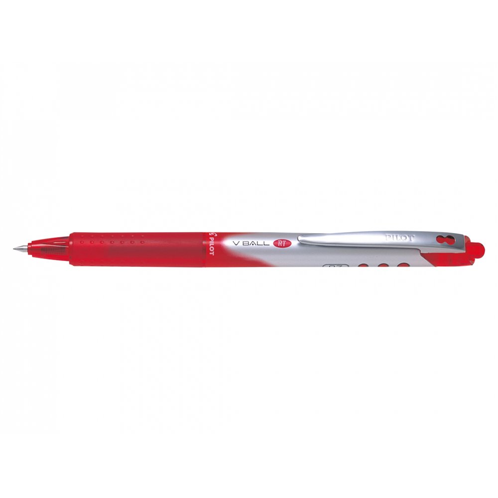 Pilot v-ball rt 07 bolí­grafo retráctil con clip rojo