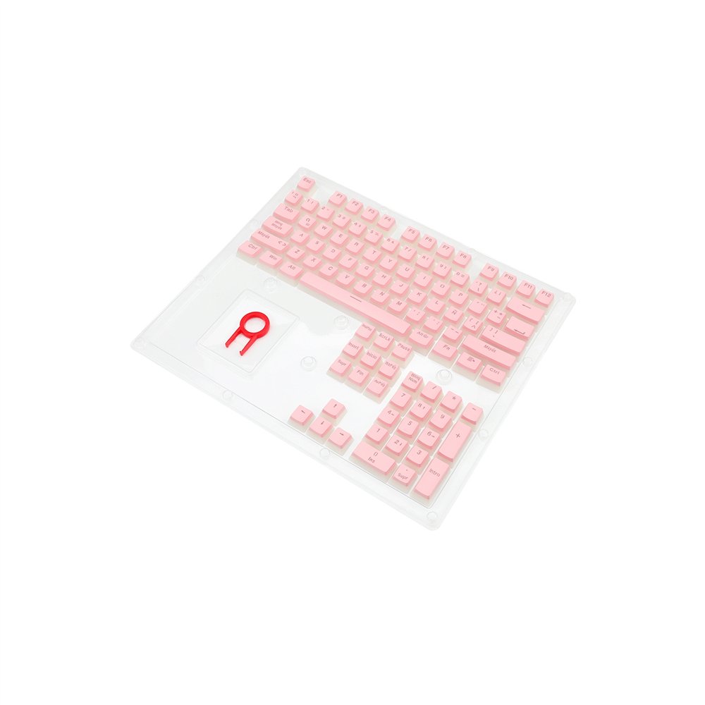 Redragon a130p-sp scarab pink, keycaps de pbt tipo pudding color rosa