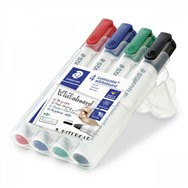 Staedtler lumocolor marcador 4 pieza(s) punta redonda negro, azul, verde, rojo