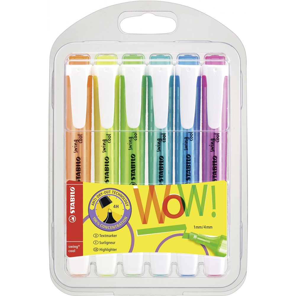Stabilo swing cool pastel marcador 6 pieza(s) punta de cincel