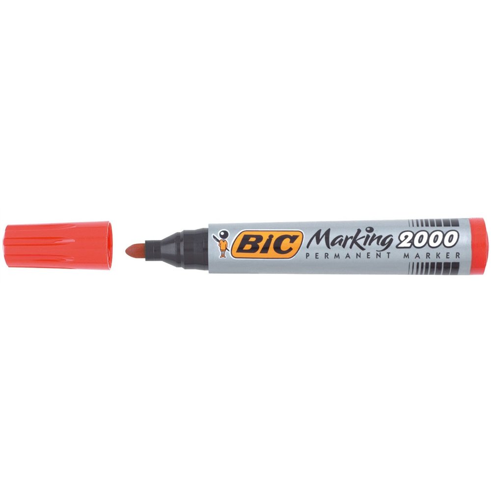 bic 8209133 marcador permanente punta redonda rojo 1 pieza(s)