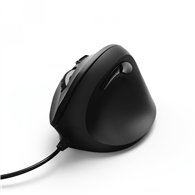 ratón hama emc-500 con cable, ergonómico negro