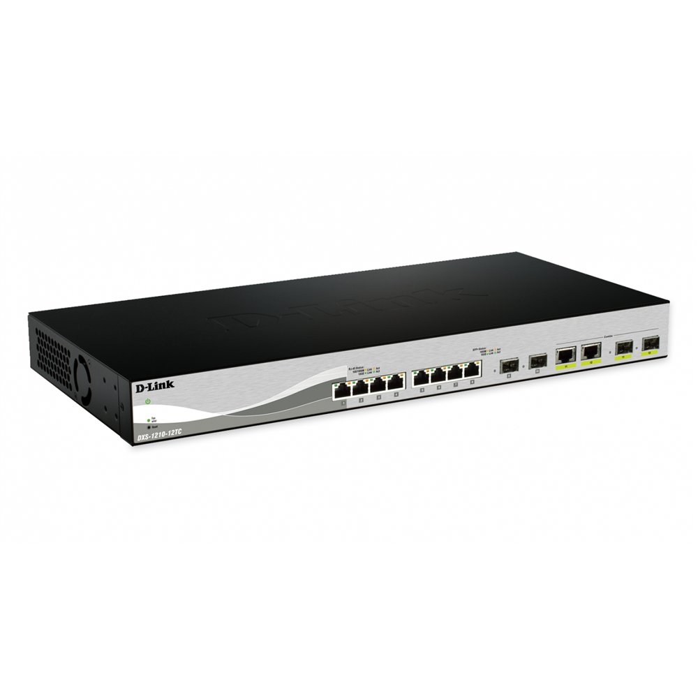 d-link dxs-1210-12sc/e switch gestionado l2 10g ethernet (100/1000/10000) 1u negro, plata