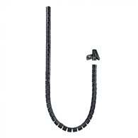 Nanocable organizador de cables flexible 25 mm, negro, 3 m