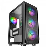 Mars Gaming MC-KX Negro Torre Gaming Premium E-ATX Sistema CPU FREEZER 5 Ventiladores ARGB Ultra-silenciosos Controladora ARGB y
