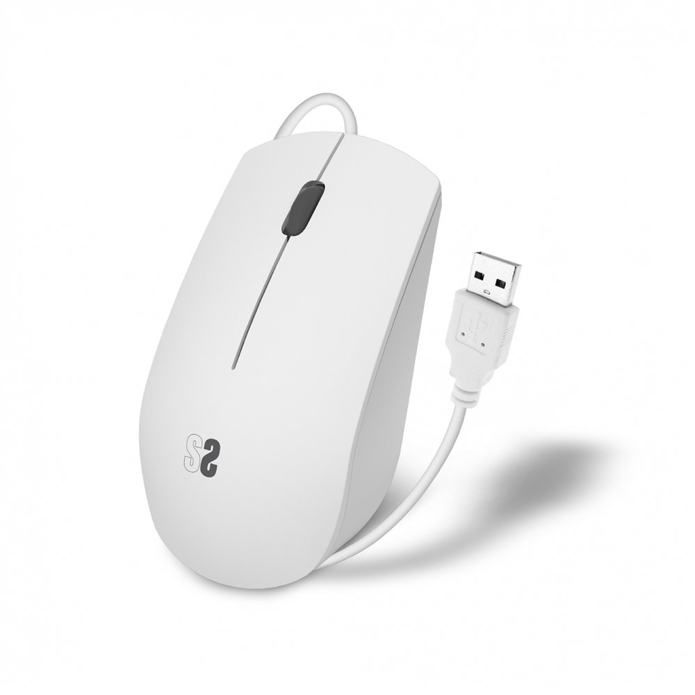 subblim ratón business silencioso con cable usb 1200 dpi blanco