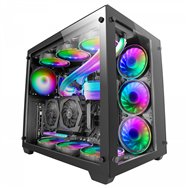 mars gaming mcv3 negro torre gaming custom xxl e-atx ventana cristal templado lateral y frontal estructura modular doble cámara