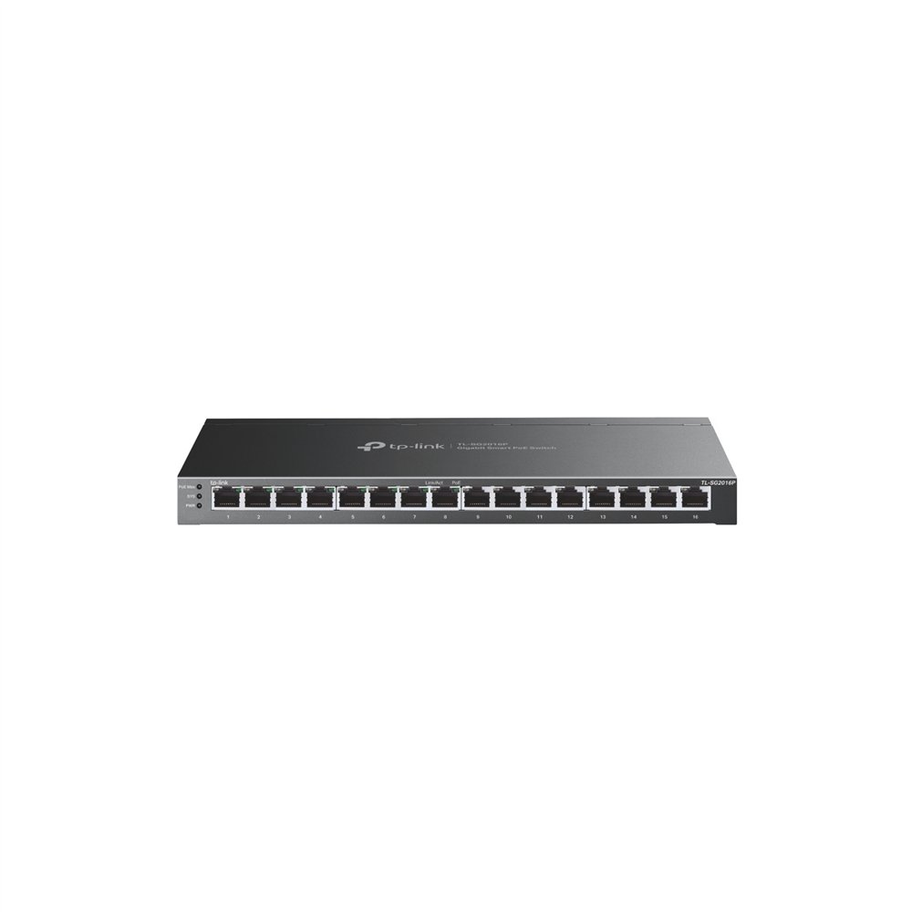 Tp-link tl-sg2016p switch l2/l3/l4 gigabit ethernet (10/100/1000) energãâ­a sobre ethernet (poe) negro
