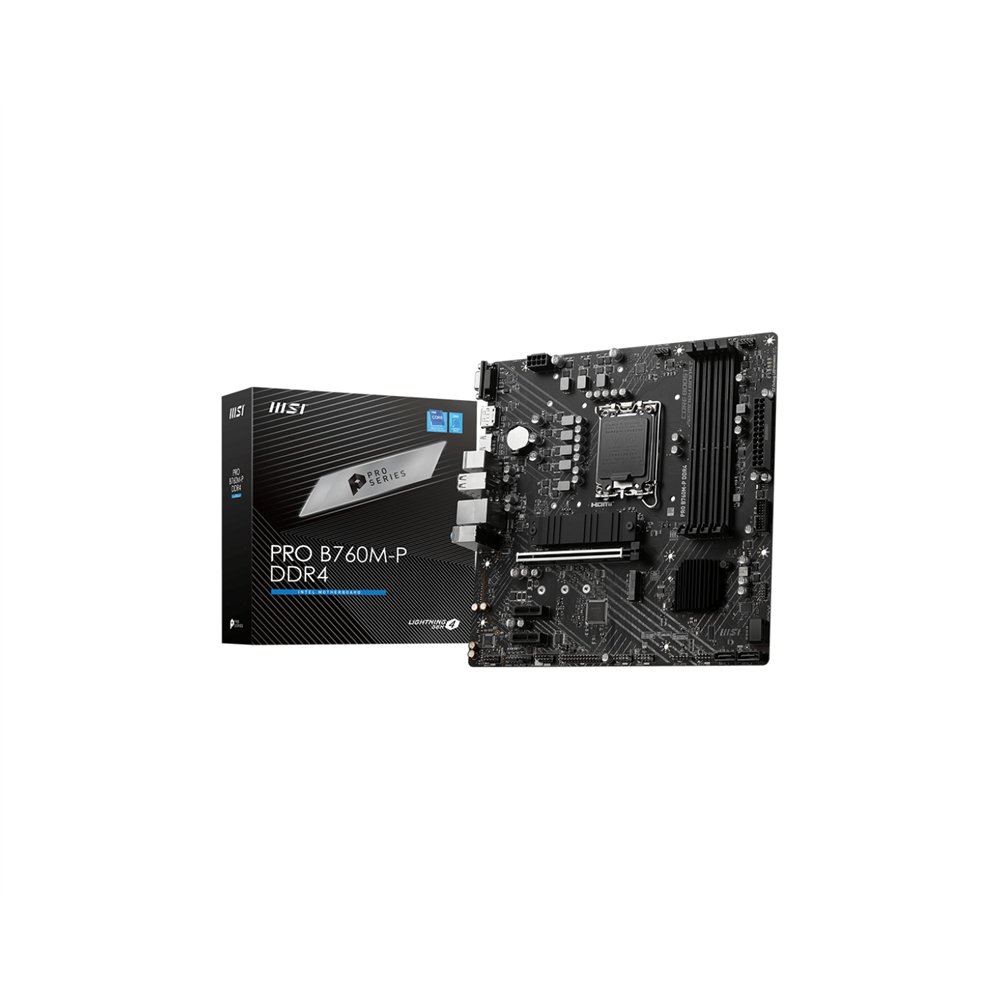 Msi pro b760m-p ddr4 placa base intel b760 lga 1700 micro atx