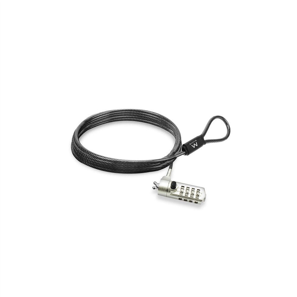 Ewent ew1243 cable antirrobo negro, zinc 1,5 m
