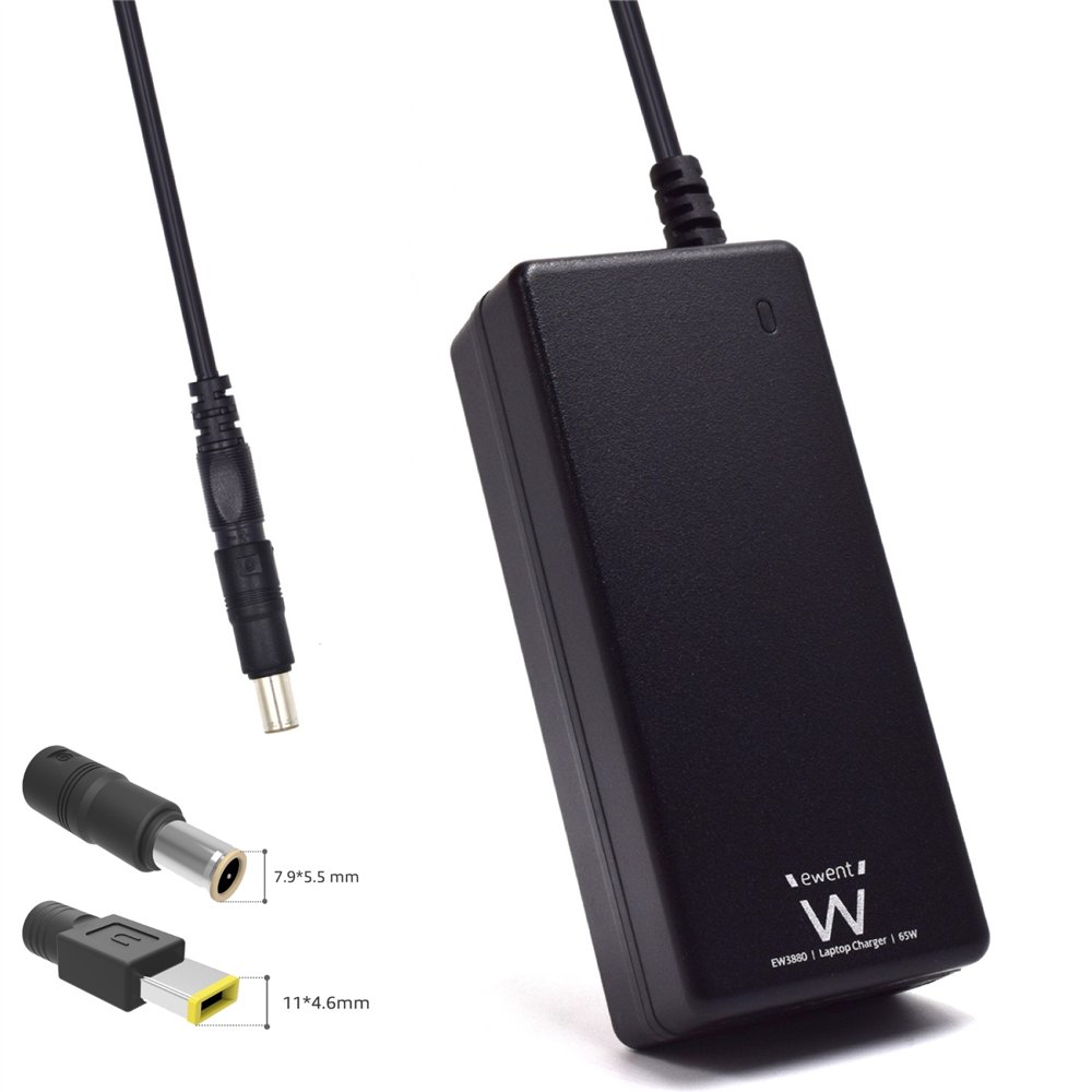 Ewent ew3897 adaptador e inversor de corriente interior 65 w negro