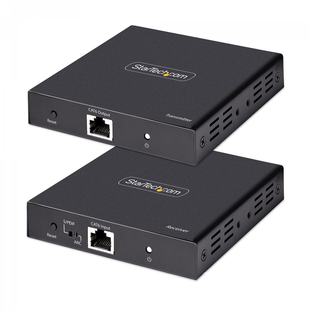 startech.com extensor alargador hdmi 4k por cable cat5/cat6 ethernet - extensor de ví­deo 4k 60hz hdr hasta 70m - salida de audi