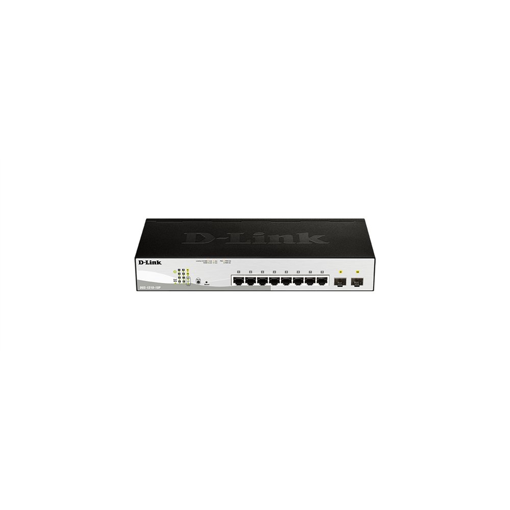 Switch d-link dgs-1210-10p/e 8ptos rj45 + 2 sfp 10/100/1000