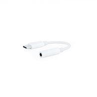 Nanocable cable adaptador audio usb-c/m a jack 3.5/h, 11 cm, blanco