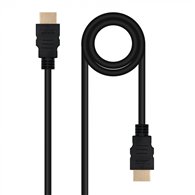 Nanocable cable hdmi v2.0 4k@60hz 18gbps a/m-a/m, 0.5 m, negro