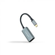 Nanocable conversor usb-c a displayport 8k aluminio, 15 cm, gris