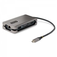 Startech.com adaptador multipuertos usb-c - hdmi 4k a 60hz vga - hub ladrón usb de 3 puertos - power delivery de paso de 100w - 