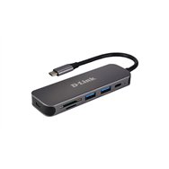 D-link dub-2325 hub de interfaz usb tipo c 5000 mbit/s gris