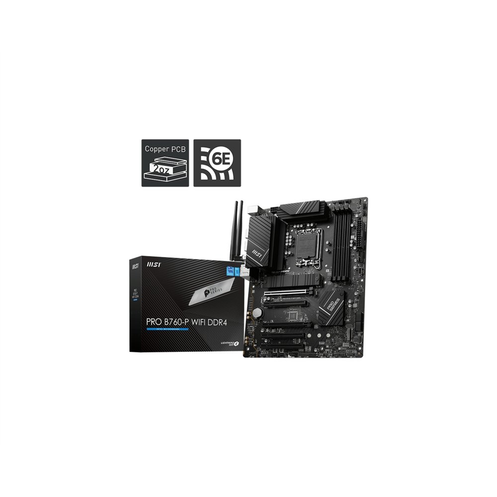 Msi pro b760-p wifi ddr4 placa base lga 1700 micro atx