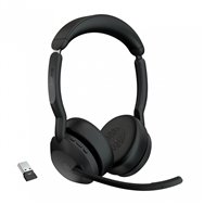 Jabra evolve2 55 auriculares inalámbrico diadema oficina/centro de llamadas bluetooth base de carga negro