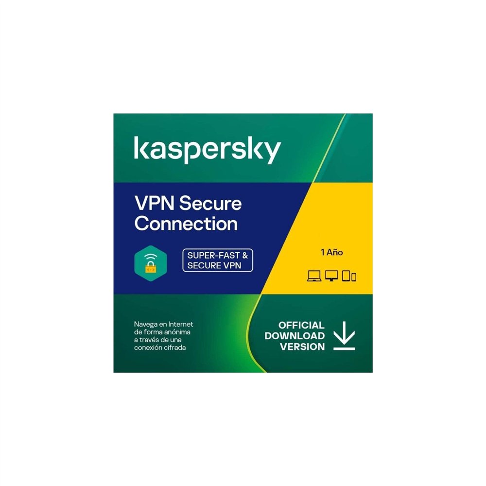 Kaspersky vpn secure connection/ 3 dispositivos/ 1 aã±o