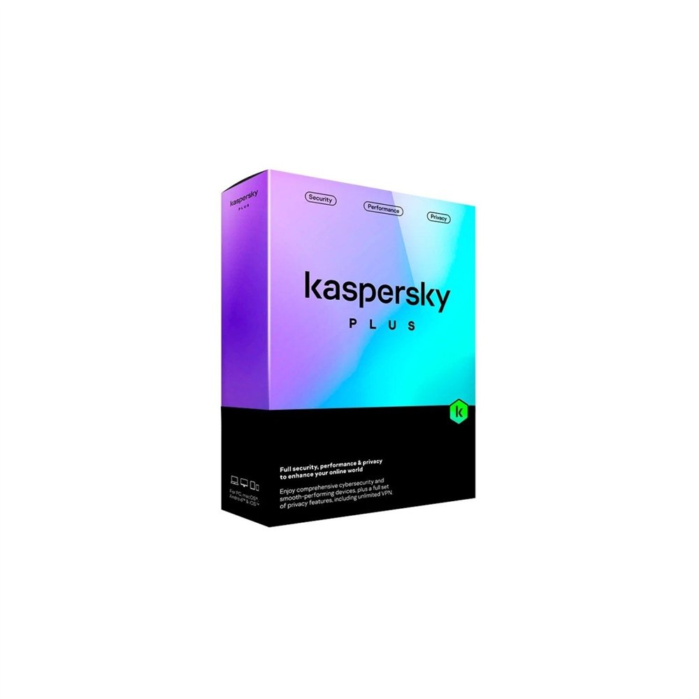 Antivirus kaspersky plus/ 5 dispositivos/ 1 año