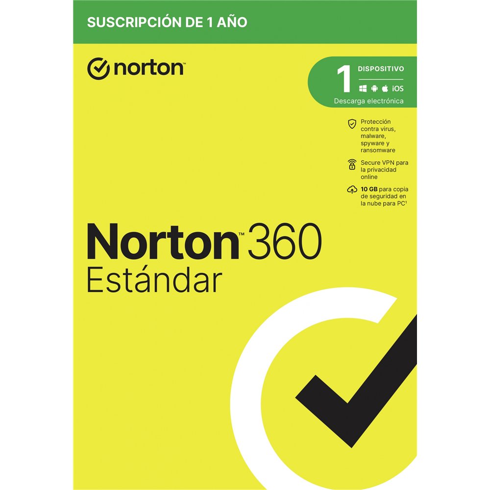 Nortonlifelock 360 standard español licencia básica 1 licencia(s) 1 año(s)
