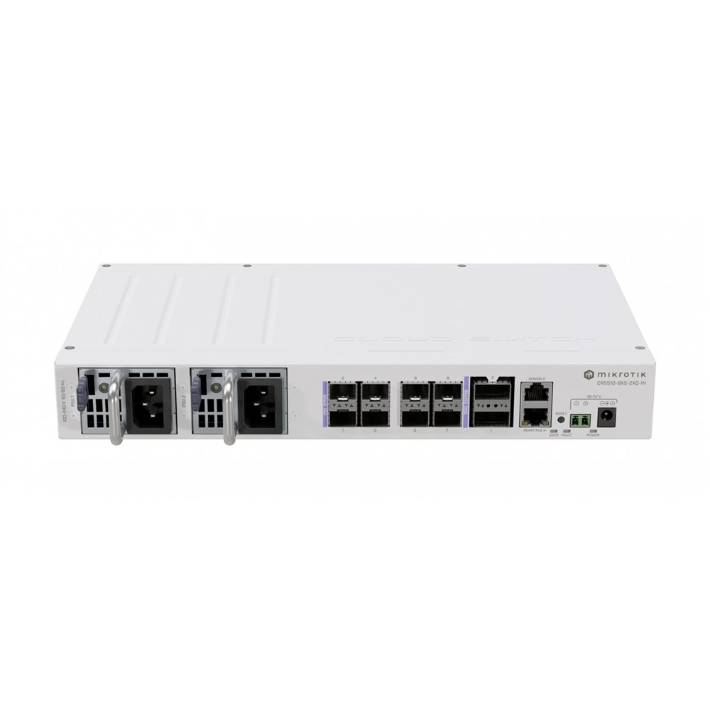 Mikrotik crs510-8xs-2xq-in switch l3 fast ethernet (10/100) energãâ­a sobre ethernet (poe) blanco