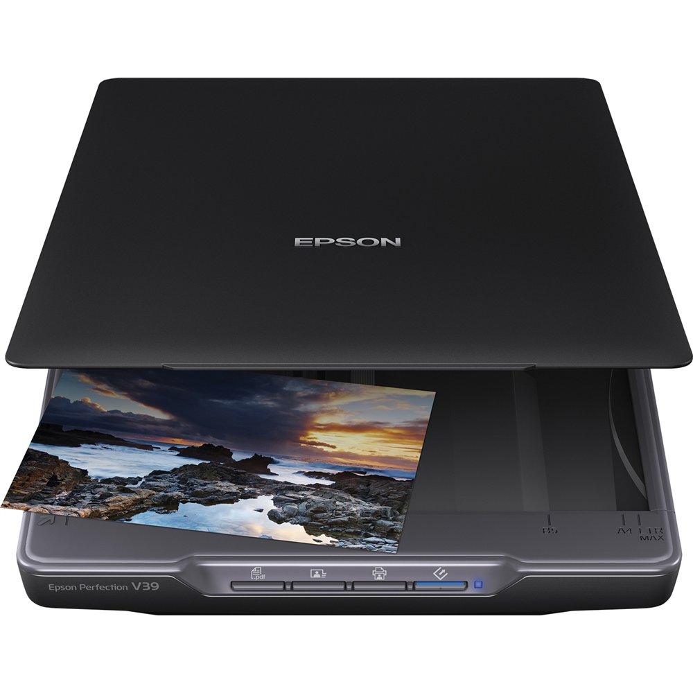 Epson perfection v39ii escã¡ner de cama plana 4800 x 4800 dpi a4 negro