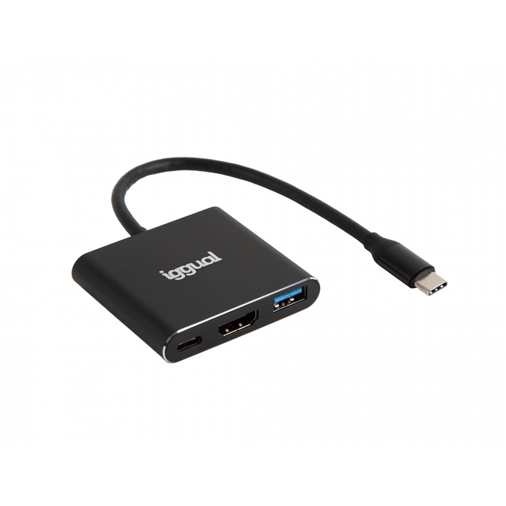Iggual hub tipo c 3 en 1 hdmi usb3.0