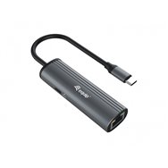 Equip 133486 hub de interfaz usb tipo c 1000 mbit/s negro, gris