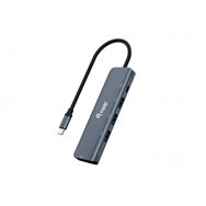 Equip 133487 hub de interfaz usb 3.2 gen 1 (3.1 gen 1) type-c 5000 mbit/s negro, gris