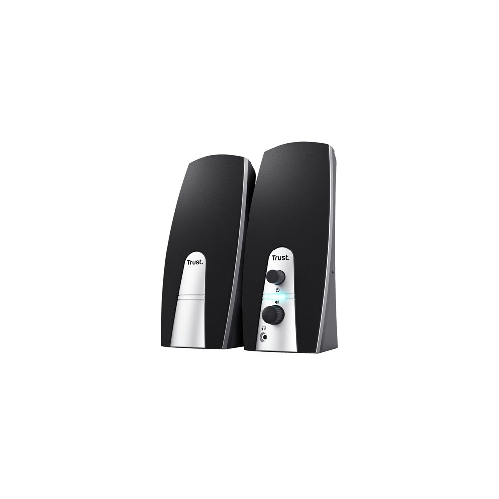 Trust 24660 conjunto de altavoces 5 w negro, metálico 2.0 canales