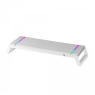 mars gaming mgs-one blanco soporte monitor rgb chroma tamaño ajustable soporte smartphone y tablet usb frontal 2.0