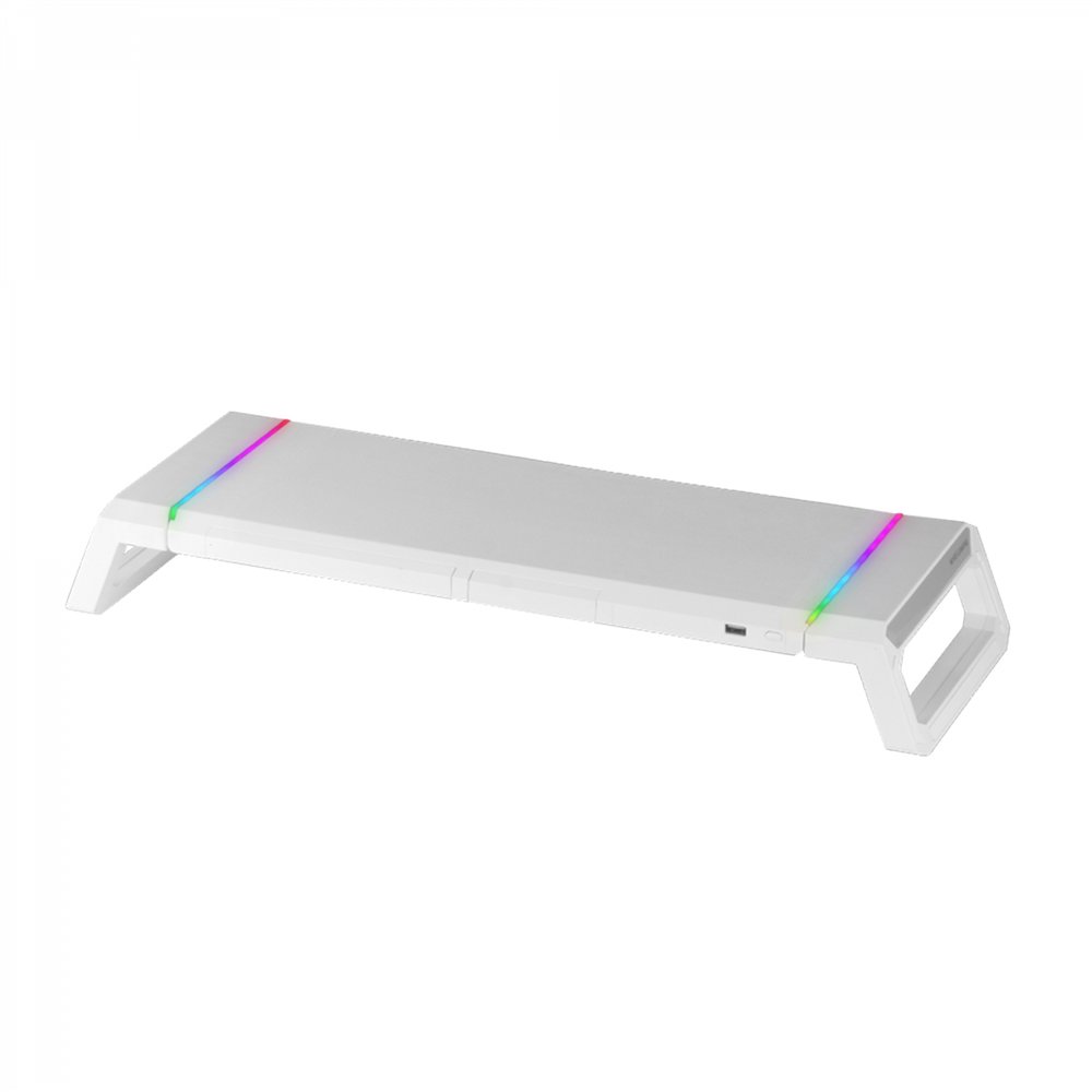 mars gaming mgs-one blanco soporte monitor rgb chroma tamaño ajustable soporte smartphone y tablet usb frontal 2.0