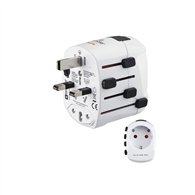hama world travel pro adaptador de enchufe eléctrico universal blanco