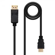 Cable conversor displayport a hdmi, dp/m - hdmi/m, negro, 10 m