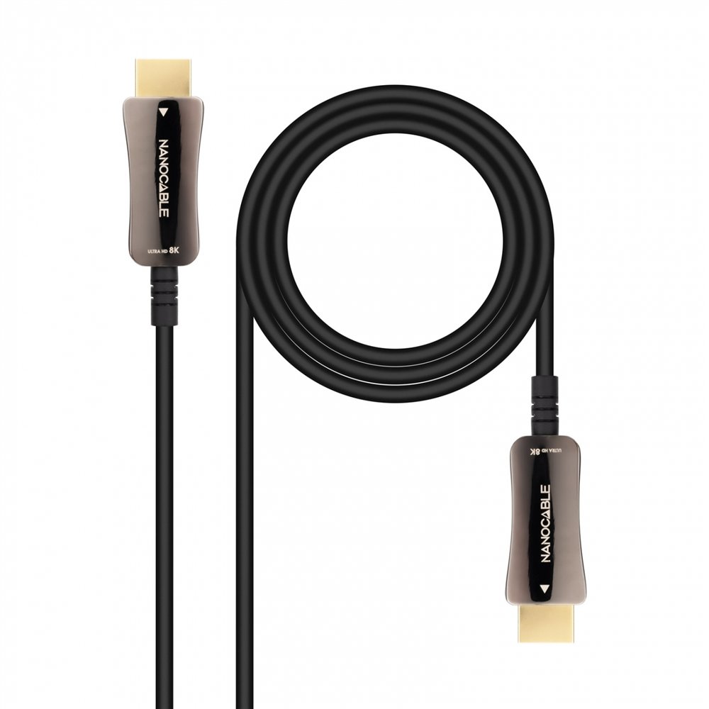 cable hdmi v2.1 aoc 8k@60hz 4k@120hz 48gbps a/m-a/m, negro, 15 m