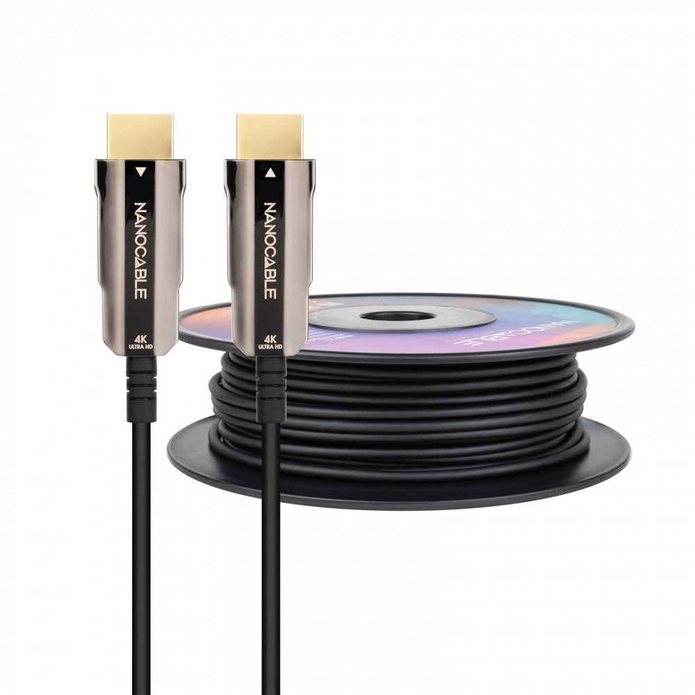 Cable hdmi v2.0 aoc 4k@60hz 18gbps a/m-a/m, negro, 80 m