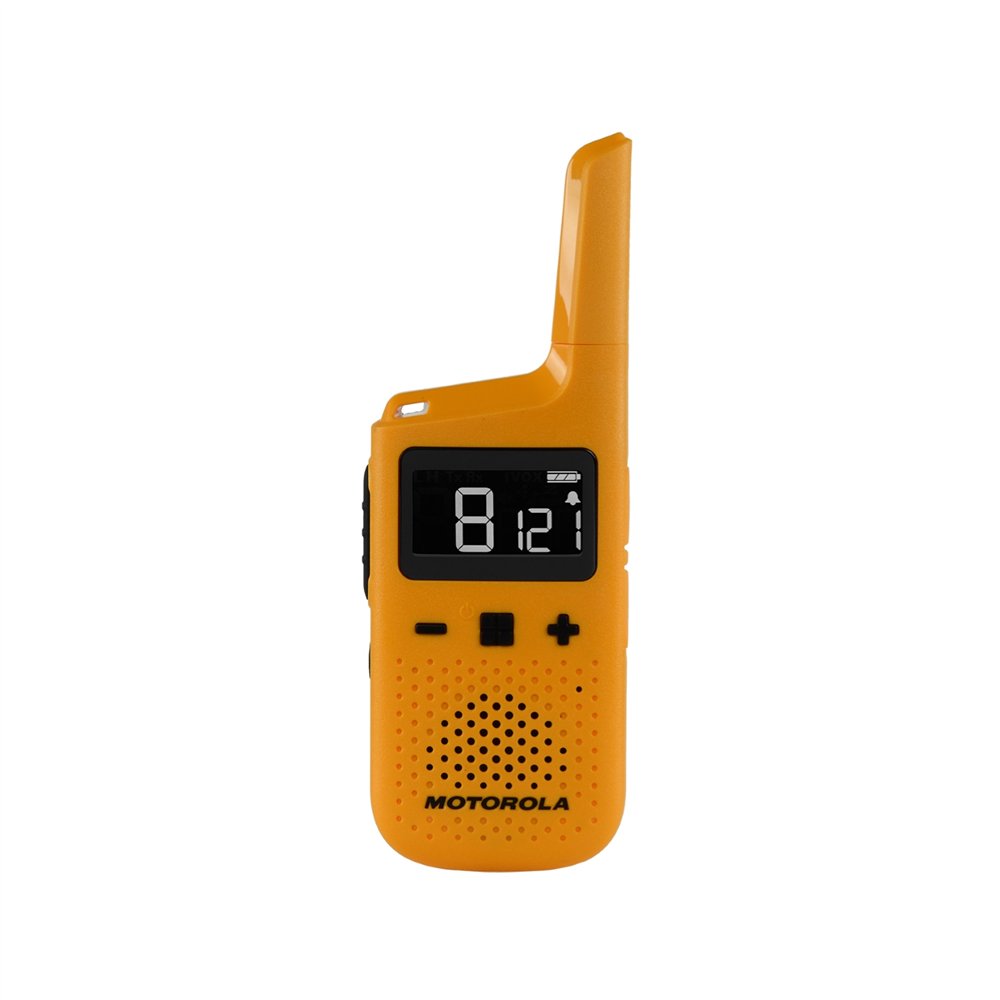 Motorola talkabout t72 two-way radios 16 canales 446.00625 - 446.19375 mhz naranja