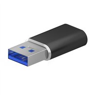 Aisens mini adaptador usb 3.2 gen2 / usb 2.0 3a, tipo usb-c/h-a/m, negro