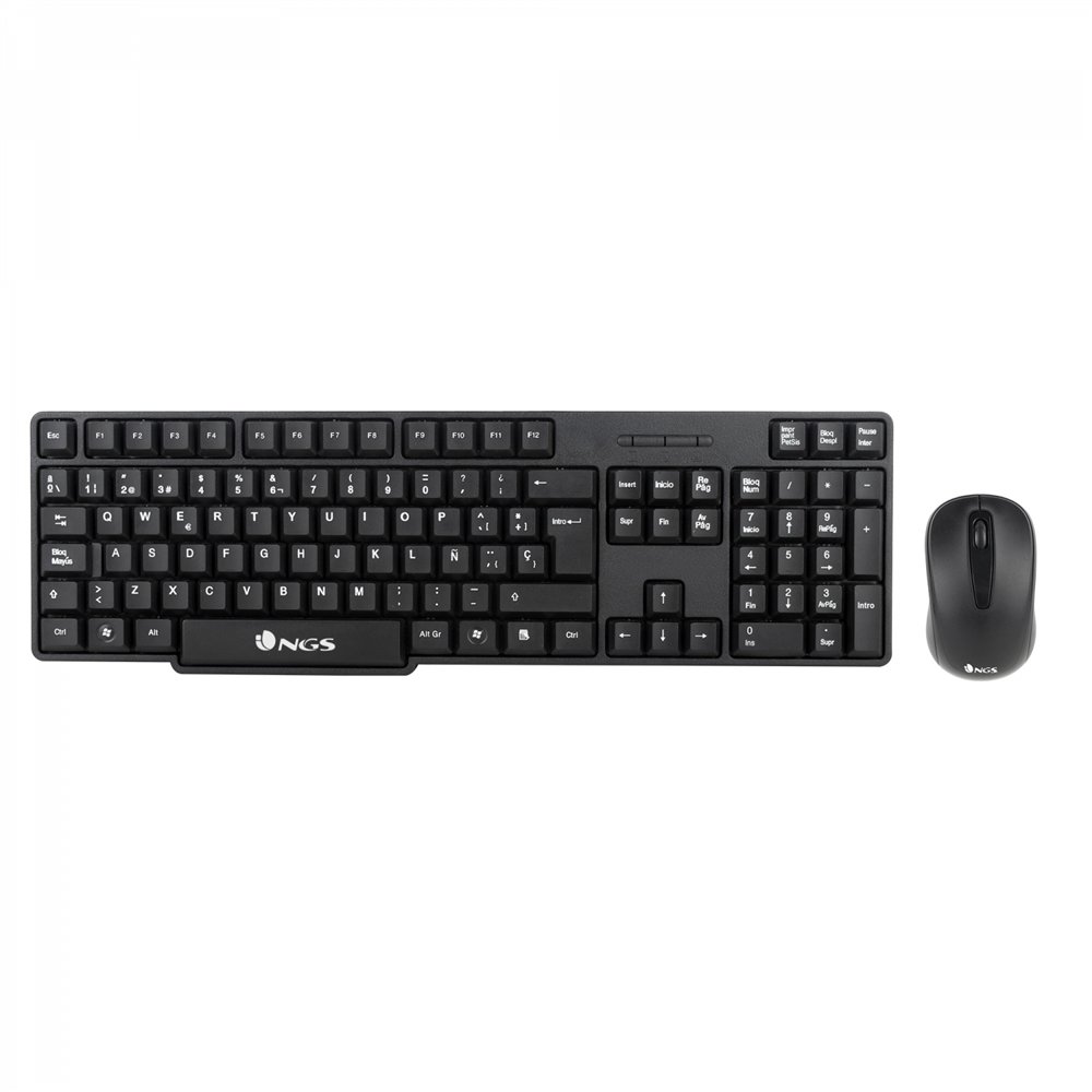 Ngs euphoria kit teclado ratón incluido rf inalámbrico qwerty inglés negro
